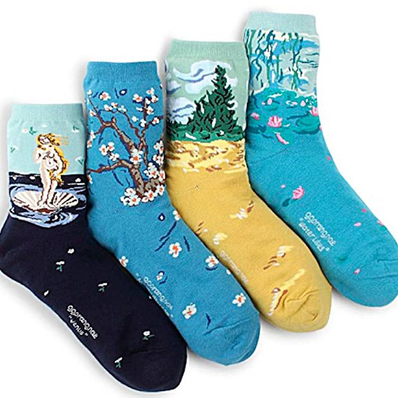 Art Painting Socks (4) Van Gogh + Monet, Boticelli - Picture 1 of 1
